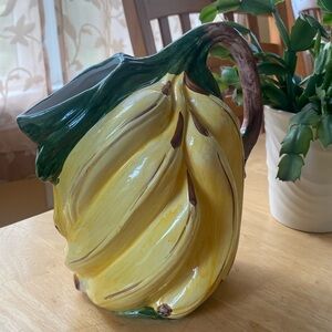 Beautiful Vintage Ceramic Banana Pitcher